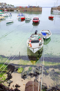 Boats in harbor