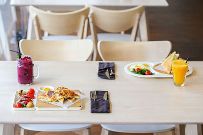 Close-up of food on table