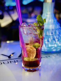 Close-up of drink on table