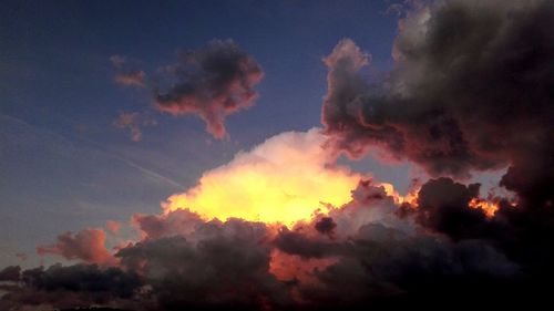 Low angle view of cloudy sky