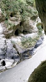 River flowing through rocks