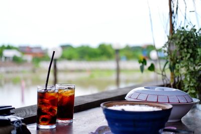 Close-up of drink on table