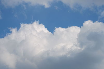 Low angle view of clouds in sky