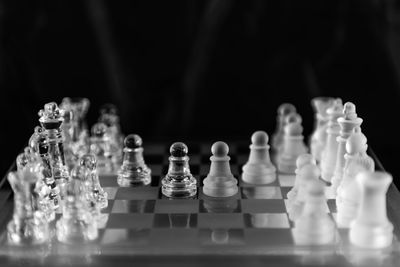 Close-up of chess pieces