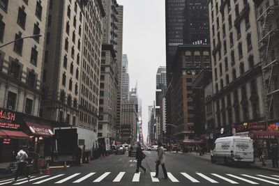 City street with buildings in background