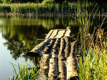 Pier on lake