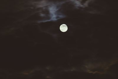 Low angle view of moon in sky