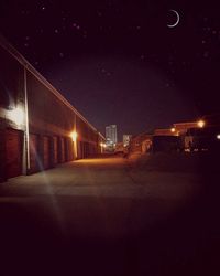 Illuminated street light at night