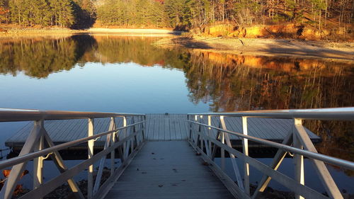 Scenic view of lake by trees