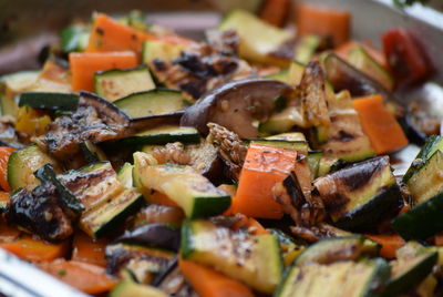 Close-up of cooked vegetables