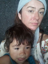 Portrait of mother and daughter