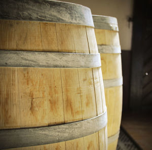 Close-up of beer on table