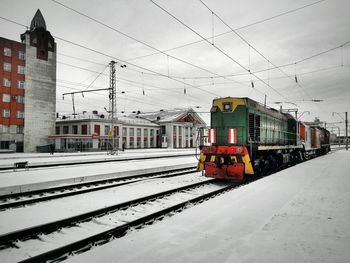Steam train arriving at platform