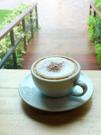 Close-up of coffee on table