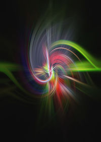 Light painting against black background