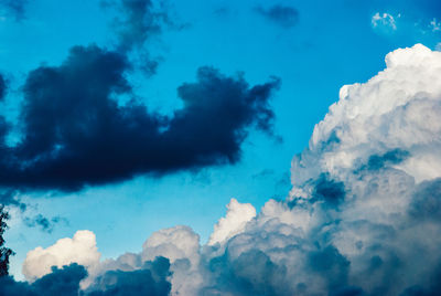 Low angle view of clouds in blue sky