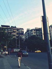 City street with buildings in background