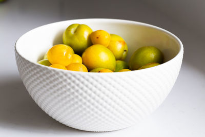 Close-up of tomatoes in bowl on table
