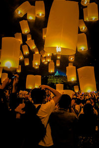 Group of people at music concert