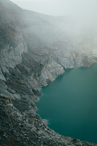 Scenic view of sea and mountains