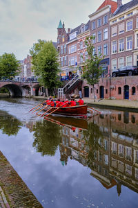 Reflection of buildings in water