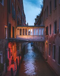 Canal amidst buildings in city