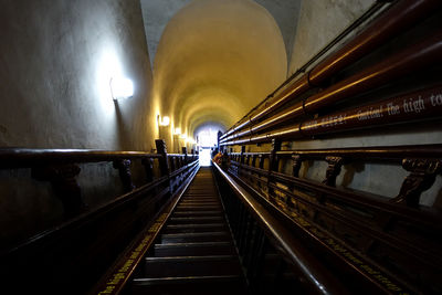 Illuminated underground walkway