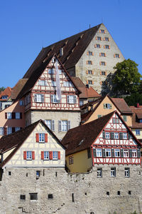 View of residential buildings against sky