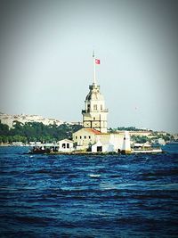 Lighthouse in sea