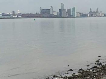 View of river in city