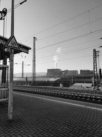 Railroad tracks against sky