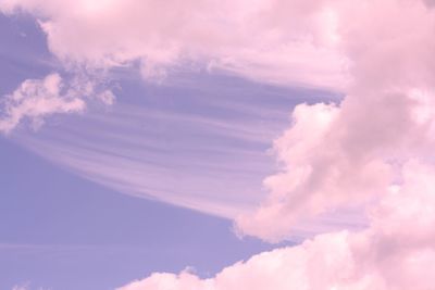 Low angle view of clouds against sky during sunset