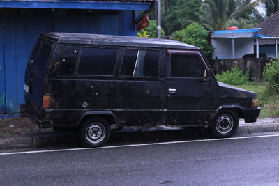 Side view of a car on road