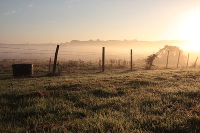 Sunrise in rural kent, uk