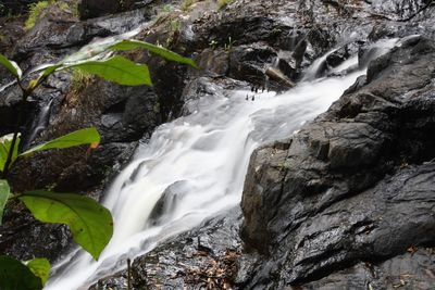 Stream flowing through rocks