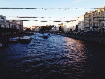 View of canal along buildings