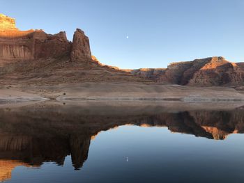 Scenic view of rock formations against sky