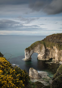 Scenic view of sea in northern ireland