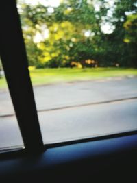 Close-up of car window