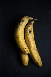 High angle view of bananas on table