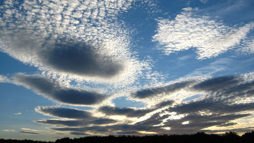 Low angle view of cloudy sky