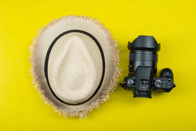 Directly above shot of camera