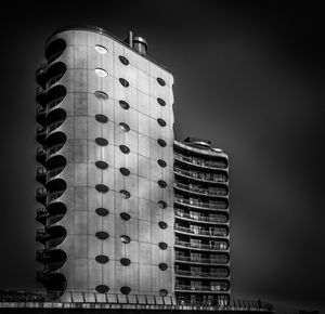 Low angle view of modern building against sky