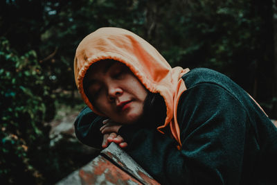 Portrait of boy looking at camera