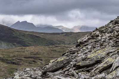 The abandoned cwmorthin slate quarry at blaenau ffestiniog in snowdonia, wales