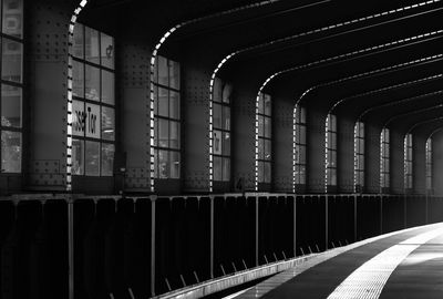 Empty railroad station