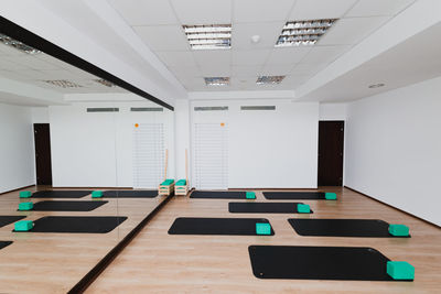 Interior of empty yoga studio