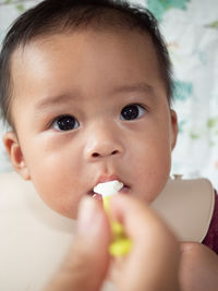 Portrait of cute baby girl