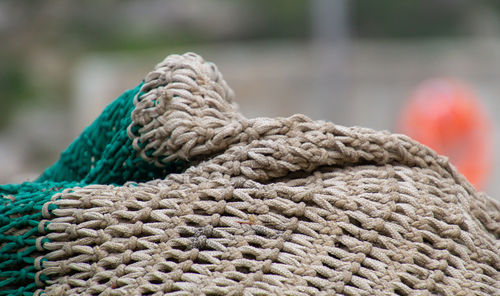 Close-up of fishing net 