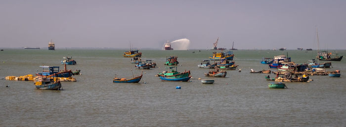 Boats in sea